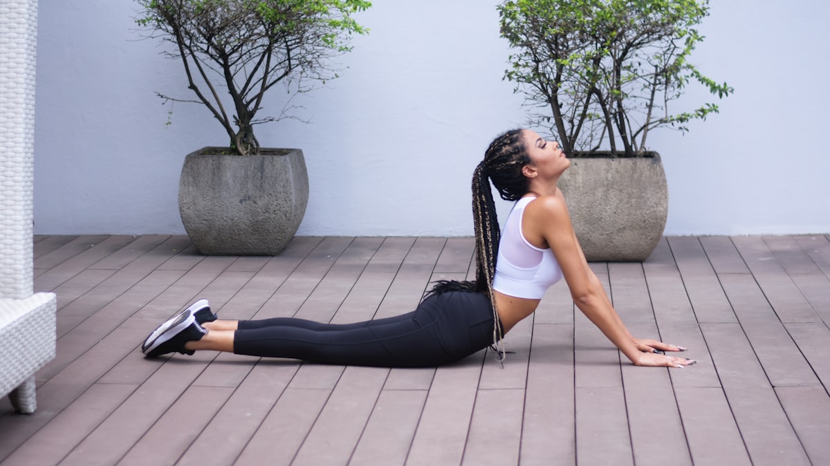 Person practicing proper posture during daily activities